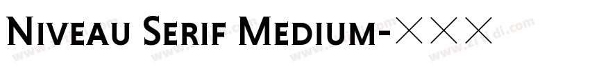 Niveau Serif Medium字体转换